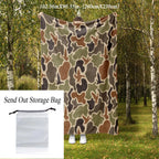 Camouflage Pattern Flannel Blanket, 1 Count Soft Comfortable Warm Napping Throw Blanket, Cool Bedroom Bedding Blankets for Home Office Travel Camping