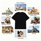 Men's 100% Pure Cotton Crew Neck Short-Sleeve Fitted Cut Draped Funny Trump Print T-Shirt - Streetwear Classic Top, Chinese New Year Apparel