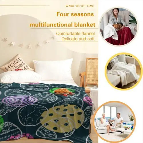 Christian Bible Jesus Soft Fleece Throw Blanket, 80x60 in, Christmas Plaid, Lightweight Warmth, Premium Textile for Home & Travel, Bedroom-Living Room Decoration