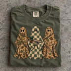 Hunting Season Ghosts Comfort Shirt: Camo Mallard Duck Halloween Tshirt