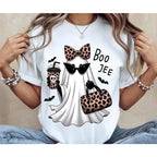 Comfort Colors Boo-Jee Ghost Shirt Leopard Ghost Tee, 100% Cotton