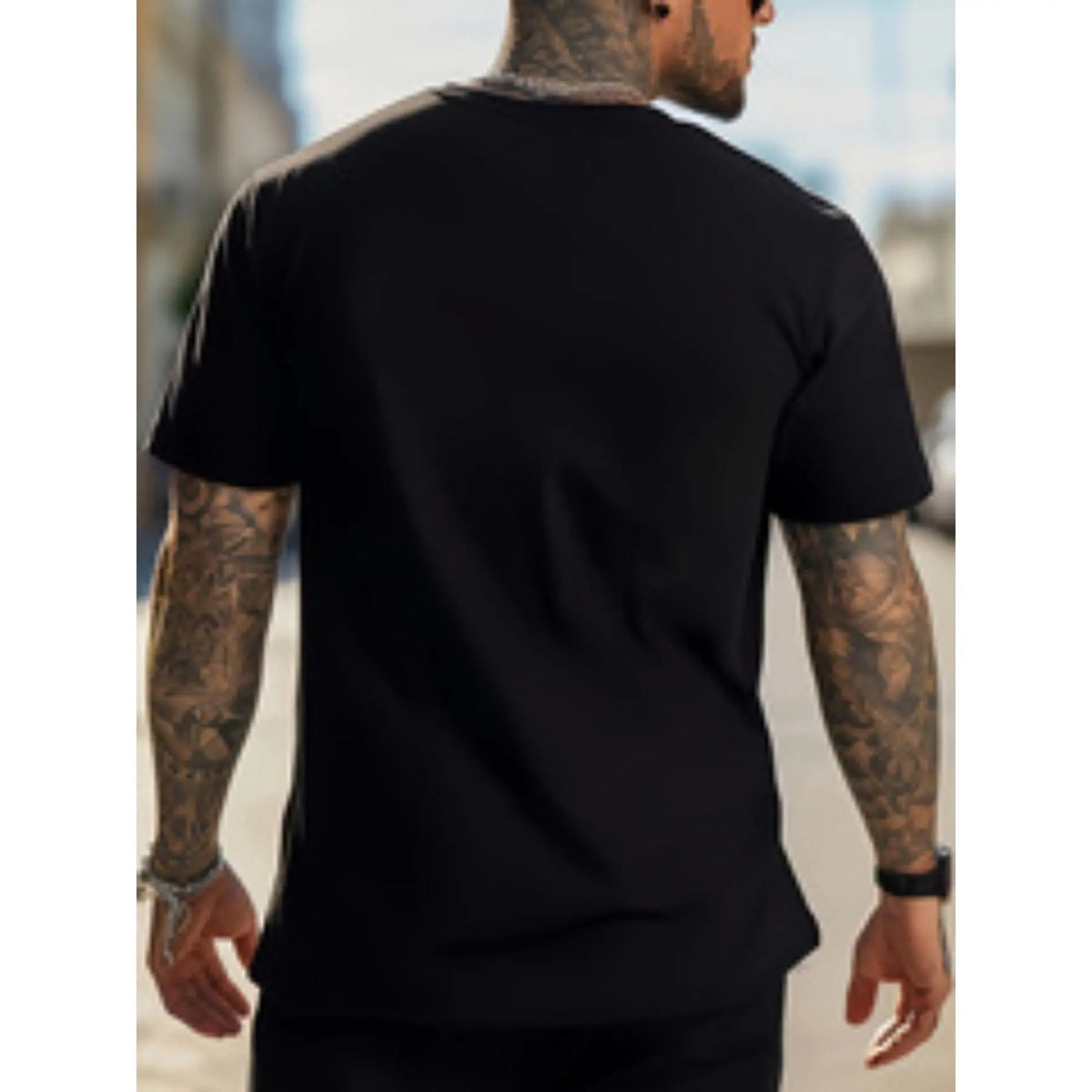 Men's Casual Graphic Tee - LOWRIDER Print, White