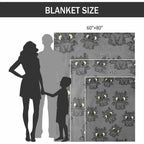 Toothless Dragon Print Flannel Throw Blanket - Anti-Pilling, Wrinkle Resistant, Cozy Warm for Cool Evenings, Lightweight Soft, for Toddlers, Home Couch Bed Room Decor Gift