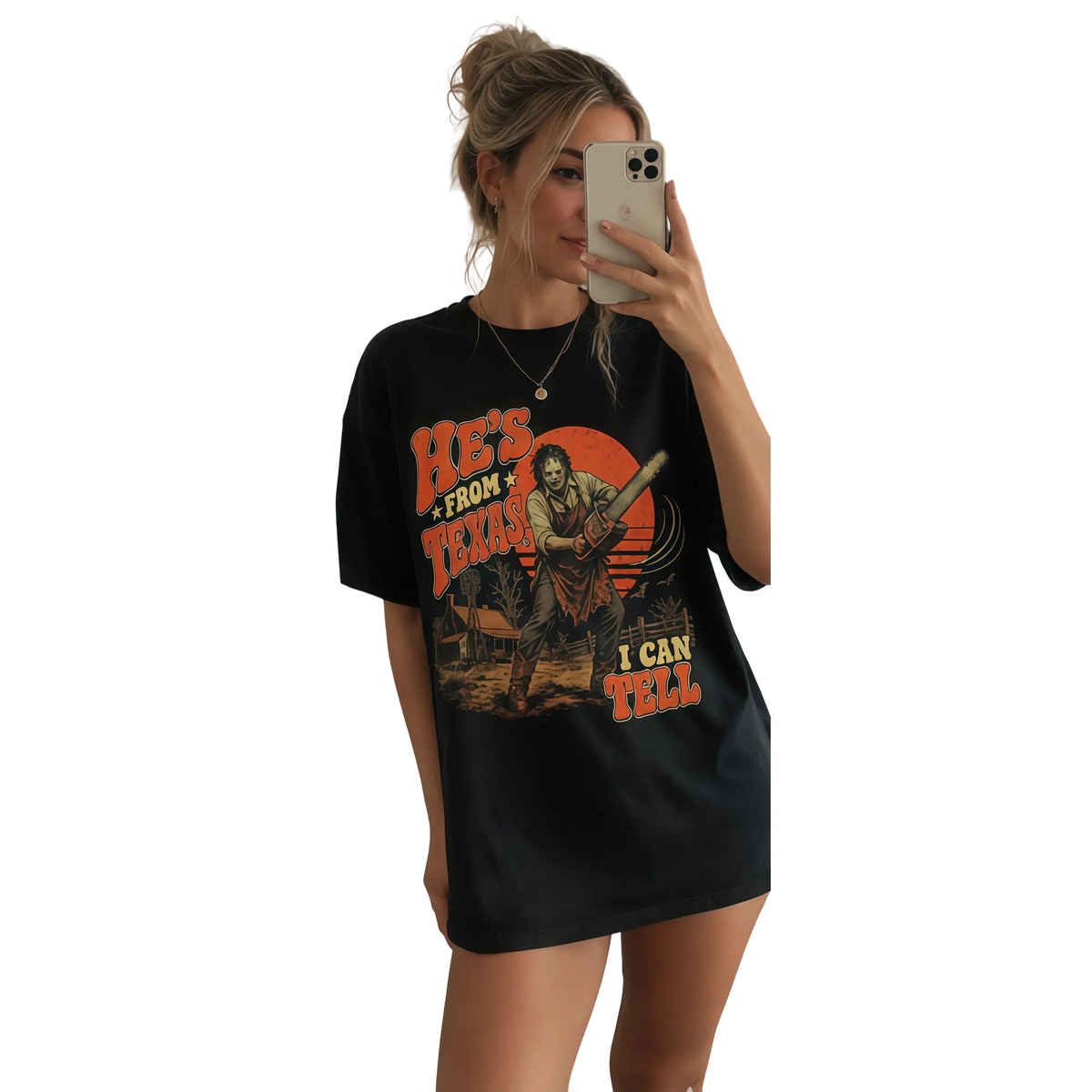 Texas Movie Graphic T-Shirt - Halloween Regular Fit Tee, Spooky Season Fan Top