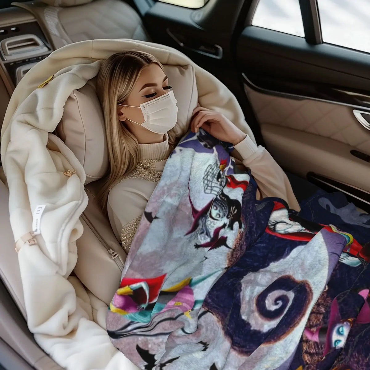SPXUBZ Christmas Movie Blanket Soft Warm Cartoon Flannel Throw Blanket Lightweight Car Sofa Bedroom Blankets Gifts for Kids Young Adults Men Women Boy Girl