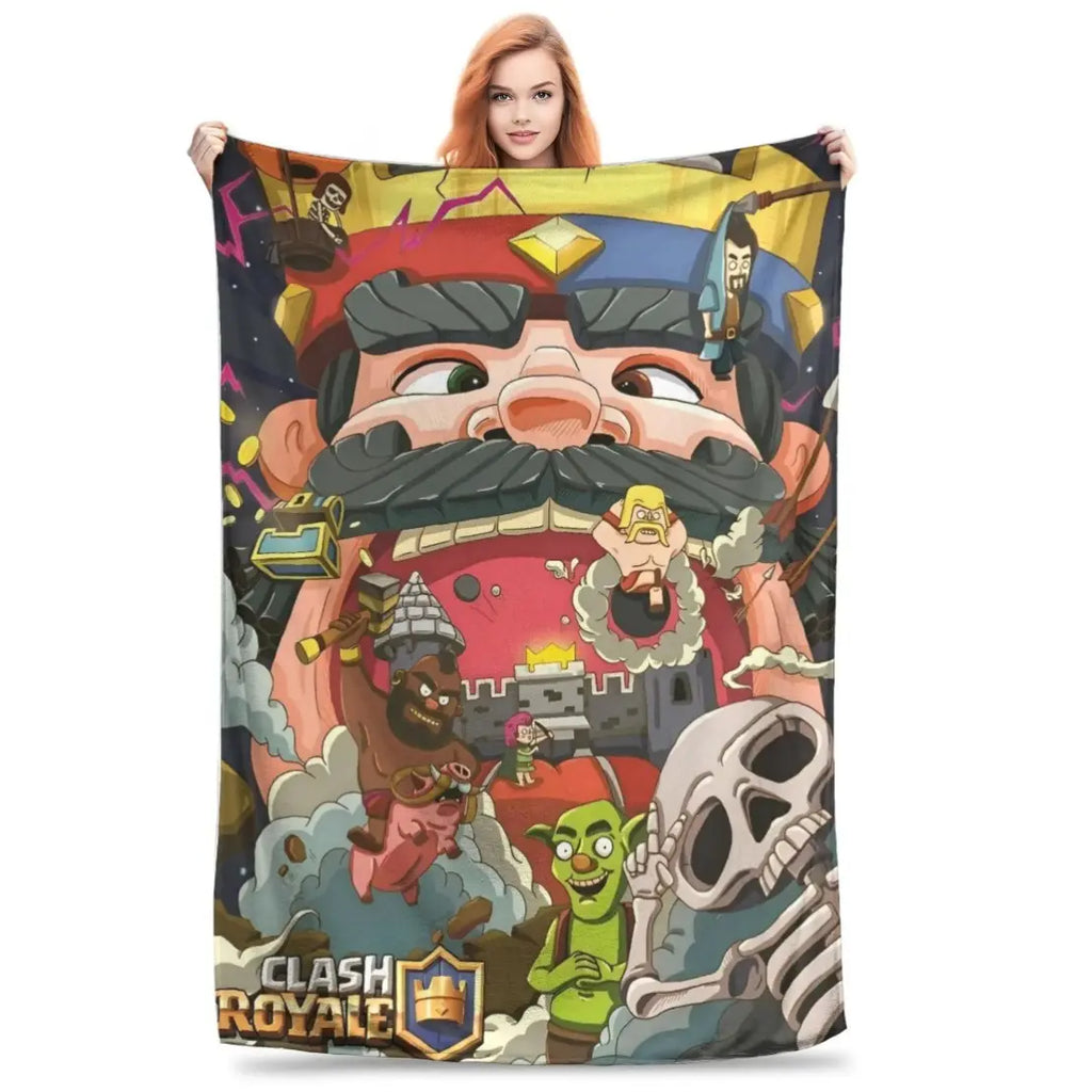 Clash Royale Game Super Soft Blanket Kids Plush Throw Blanket Street Trend Couch Bed Flannel Bedspread Sofa Bed Cover Christmas gift Dream Weave Home