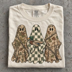 Hunting Season Ghosts Comfort Shirt: Camo Mallard Duck Halloween Tshirt