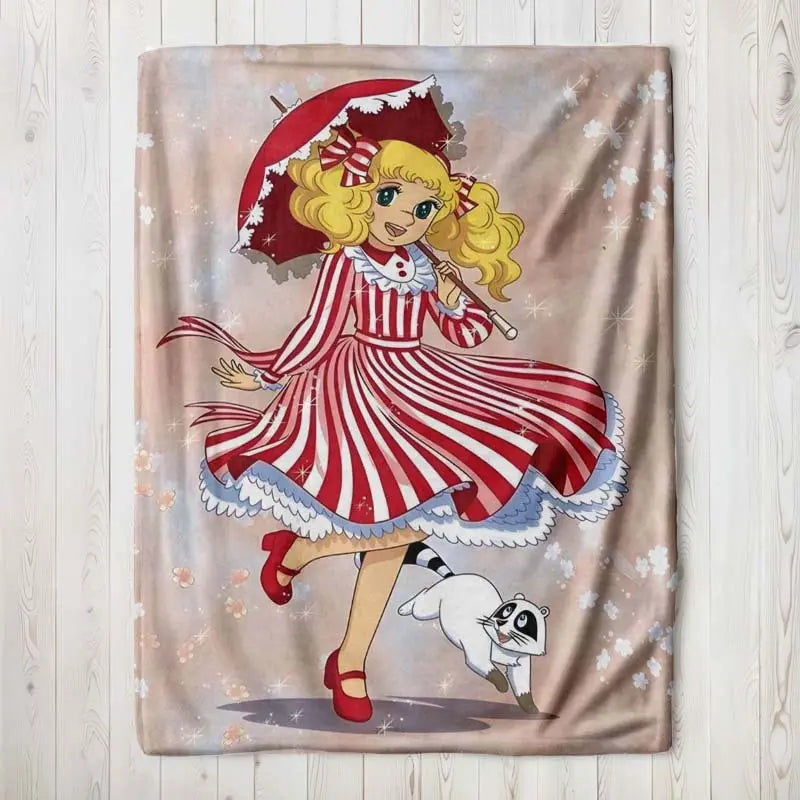 [Memorial Day Deals] Multi-Size Anime Candy Digital Print Glam Soft Cozy Blanket - All-Season Wrap for Sofa, Office - Christmas Gift for Friends, Anime Room Decor & House Decor
