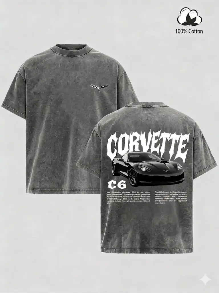 Oversized Corvette C6 Graphic T-Shirt for Men and Women