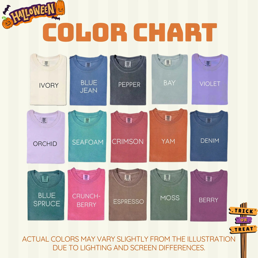 Comfort Colors 90s Bears Halloween Shirt, Trick or Treat Tee, Haunted House Graphic T-Shirt, Pumpkin Lover Spooky Season Gift