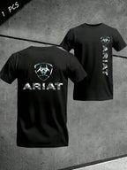 Men's Ariat Print Graphic T-Shirt, Casual Long Sleeve Top, Comfortable Fit for Daily Wear, Ideal for Home & Leisure Activities, Menswear