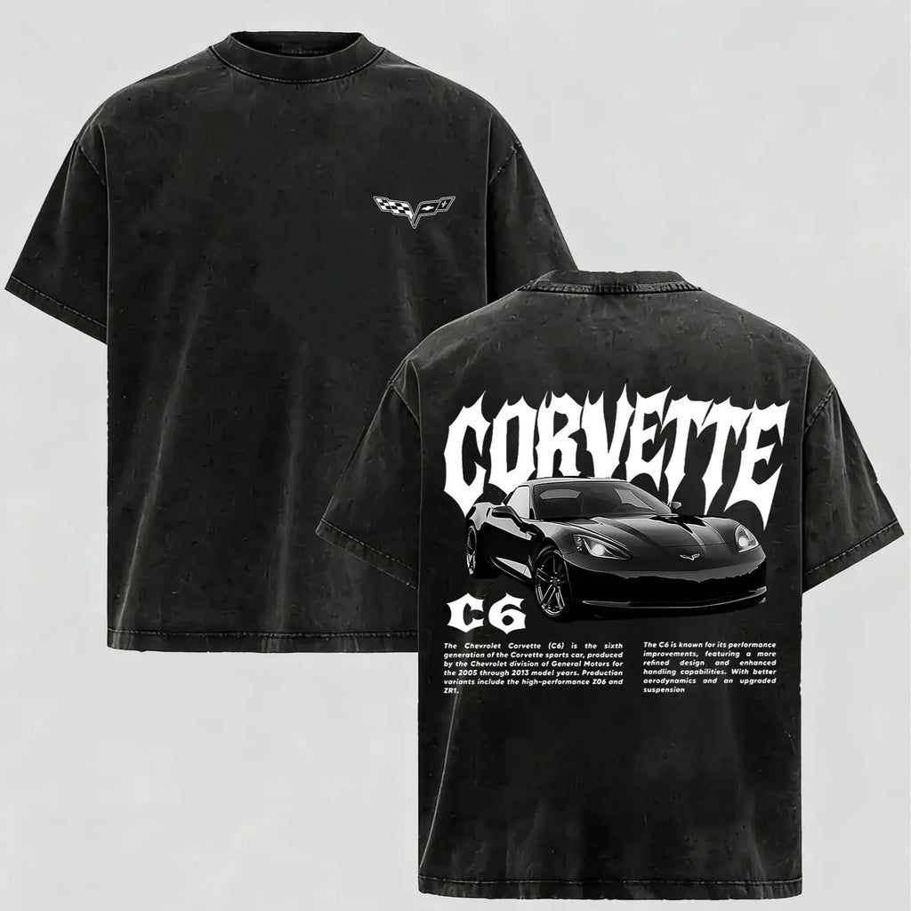 Oversized Corvette C6 Graphic T-Shirt for Men and Women