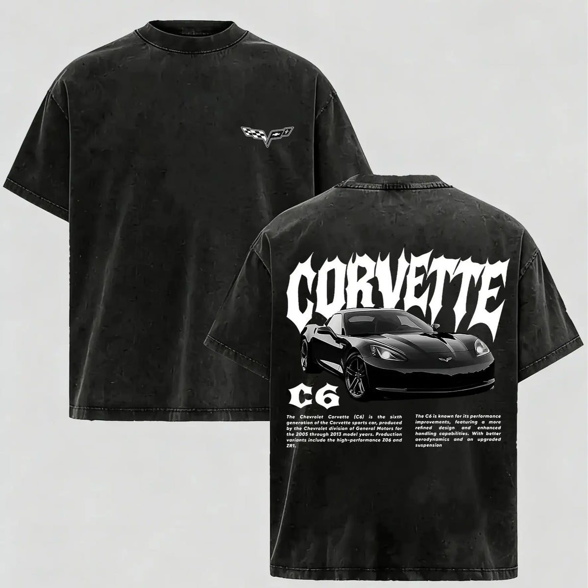 Oversized Corvette C6 Graphic T-Shirt for Men and Women