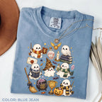 Comfort Colors Wizard Ghost Shirt, Magical Halloween Graphic Tee, Fantasy Ghost T-Shirt, Spooky Wizard World Inspired Gift