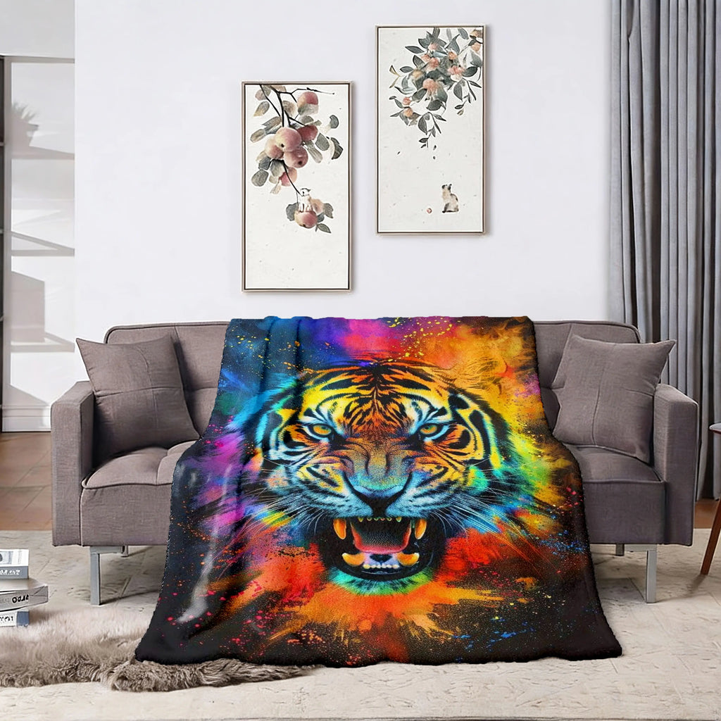 Customized Eagle Theme Cozy Flannel Blanket - Soft, Durable, Thick Warm Layer, Fade-Resistant, Flat Weave, Decorative for Cozy Setup, Ideal Blanket Gifts for Adults