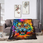 Customized Eagle Theme Cozy Flannel Blanket - Soft, Durable, Thick Warm Layer, Fade-Resistant, Flat Weave, Decorative for Cozy Setup, Ideal Blanket Gifts for Adults