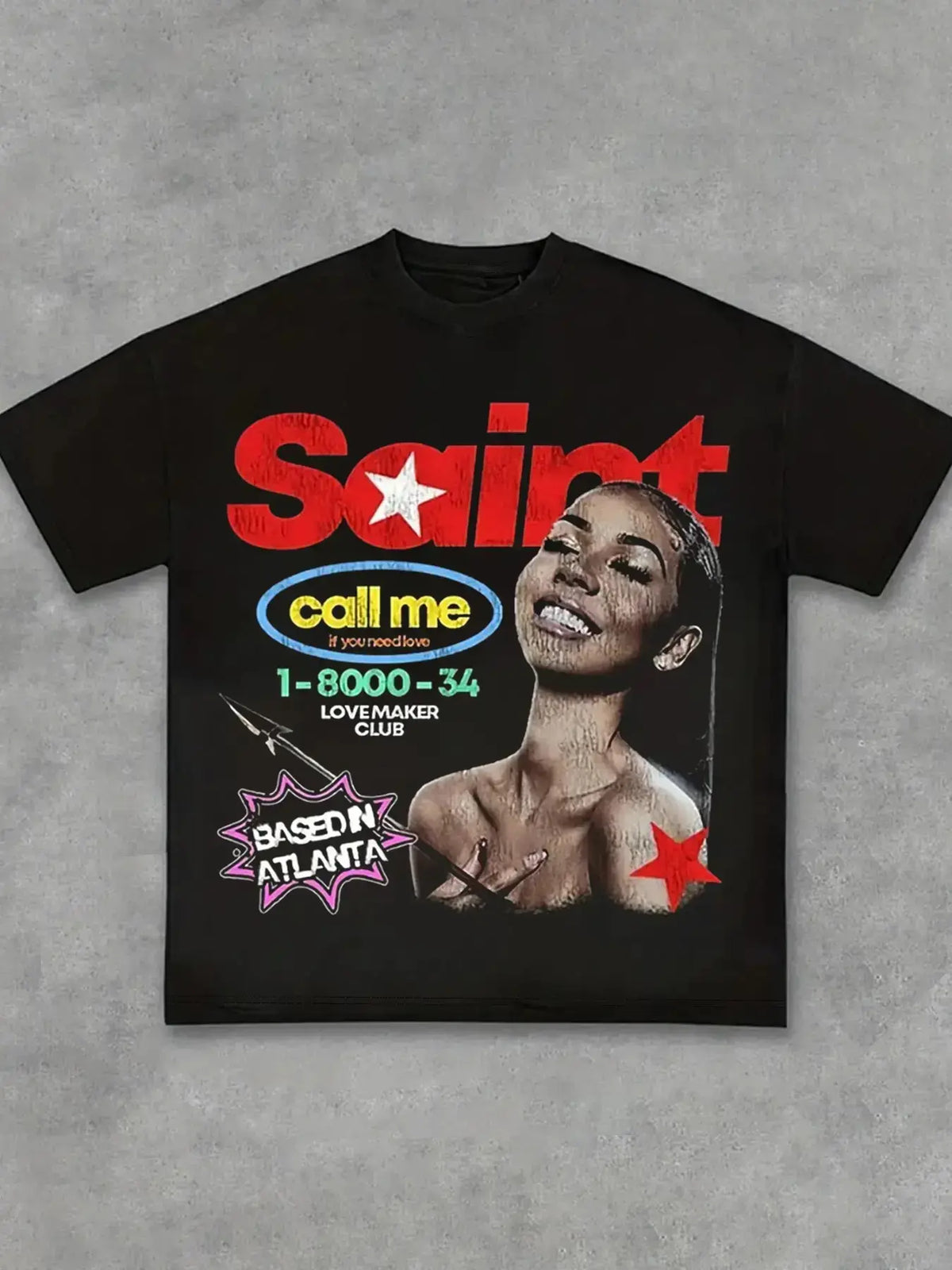 American Vintage Portrait Print T-Shirt Unisex Streetwear