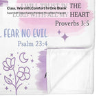 Faith-Based Printed Flannel Soft Throw Blanket (60x80 in) - "I Am A Child Of God" Bible Quote Collage, Pastel Watercolor Religious Print, Blankets for Sofa, Girl Room Decor, Heartwarming Gift for Girls,back to school,back to school shopping,home decor